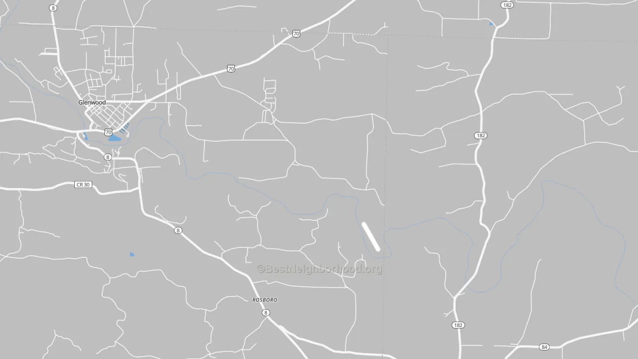 Transit Grade map of Rosboro, AR