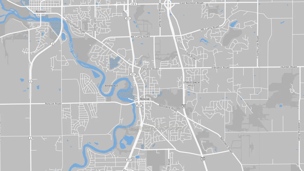 Transit Grade map of Roscoe, IL