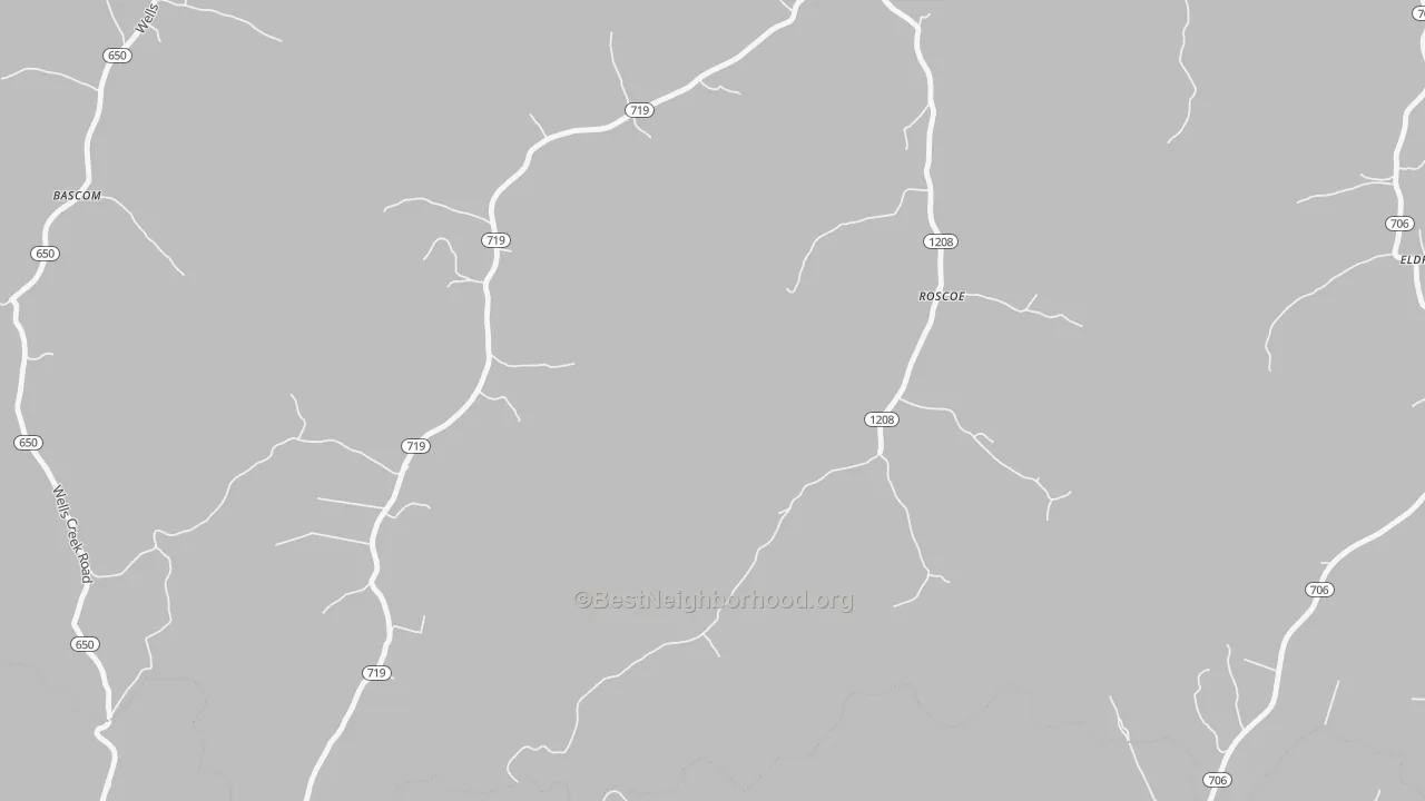Transit Grade map of Roscoe, KY