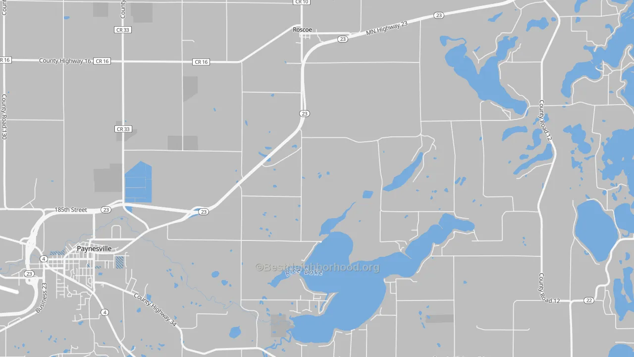 Transit Grade map of Roscoe, MN