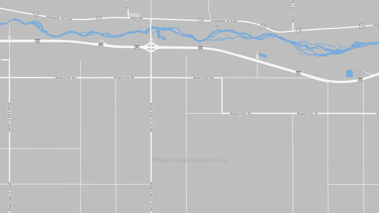 Transit Grade map of Roscoe, NE