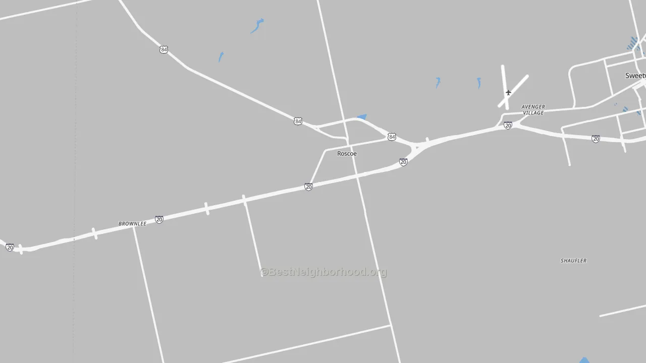 Transit Grade map of Roscoe, TX