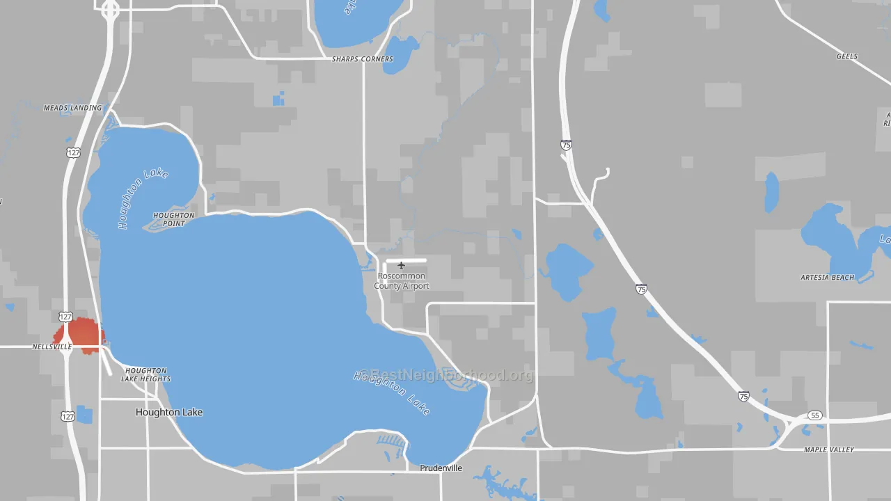 Transit Grade map of Roscommon County, MI