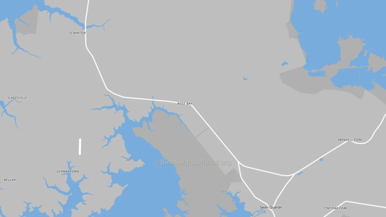 Transit Grade map of Rose Bay, NC