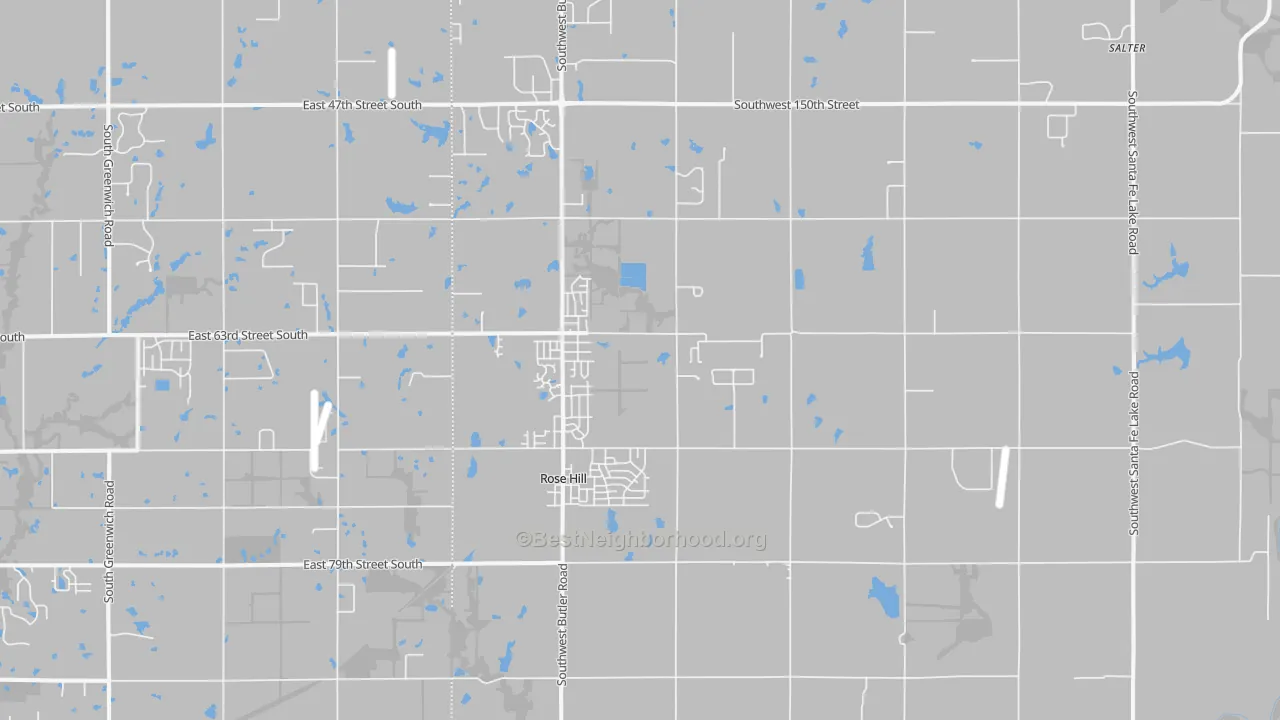 Transit Grade map of Rose Hill, KS