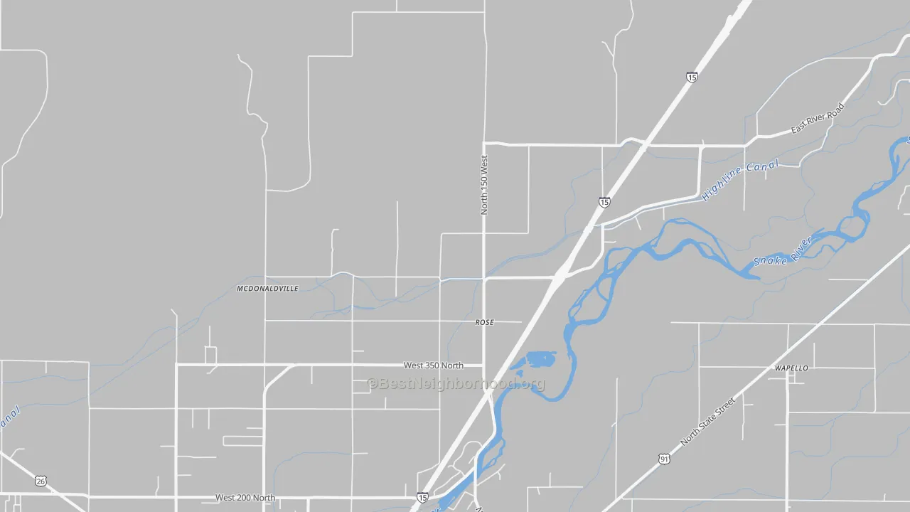 Transit Grade map of Rose, ID