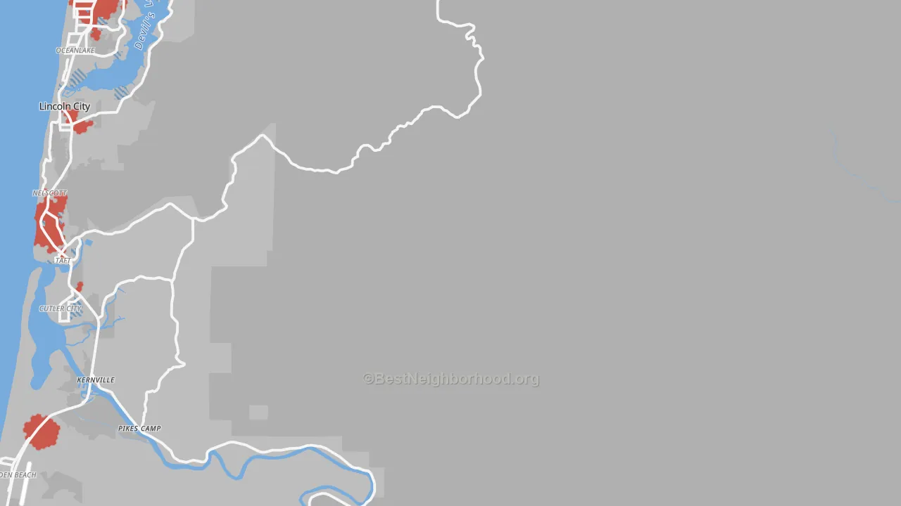 Transit Grade map of Rose Lodge, OR