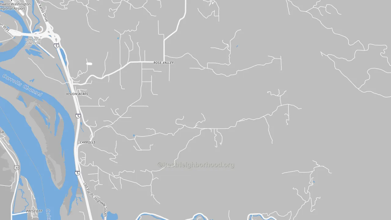 Transit Grade map of Rose Valley, WA