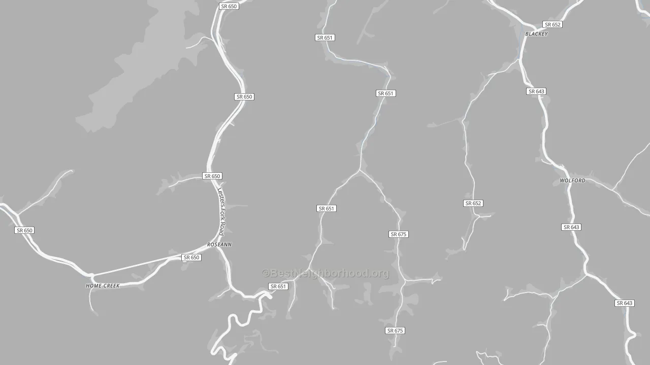 Transit Grade map of Roseann, VA