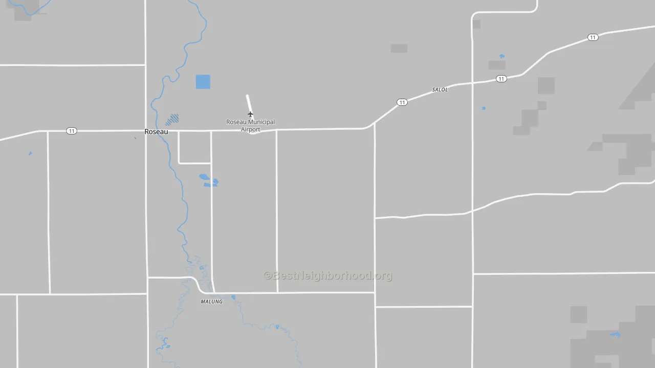 Transit Grade map of Roseau County, MN