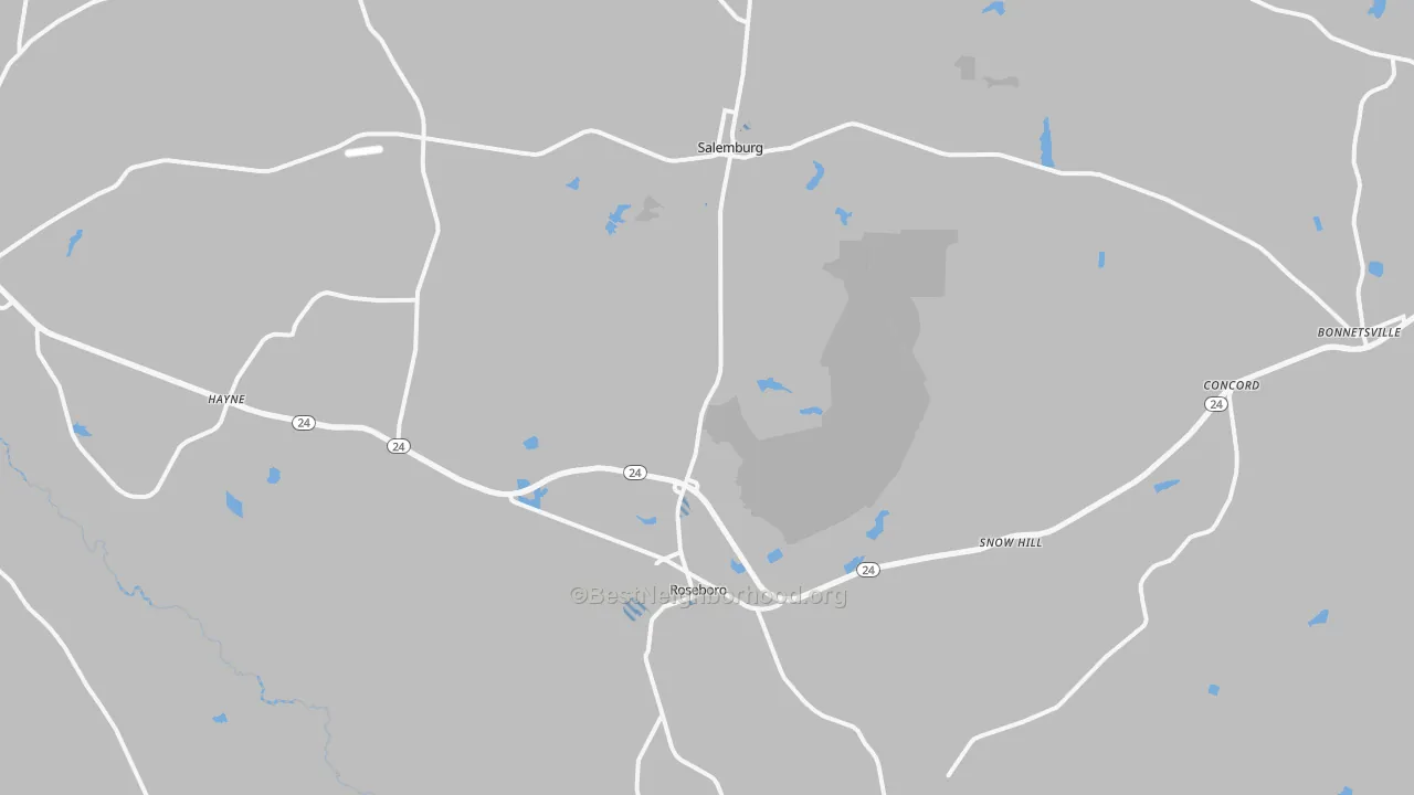 Transit Grade map of Roseboro, NC