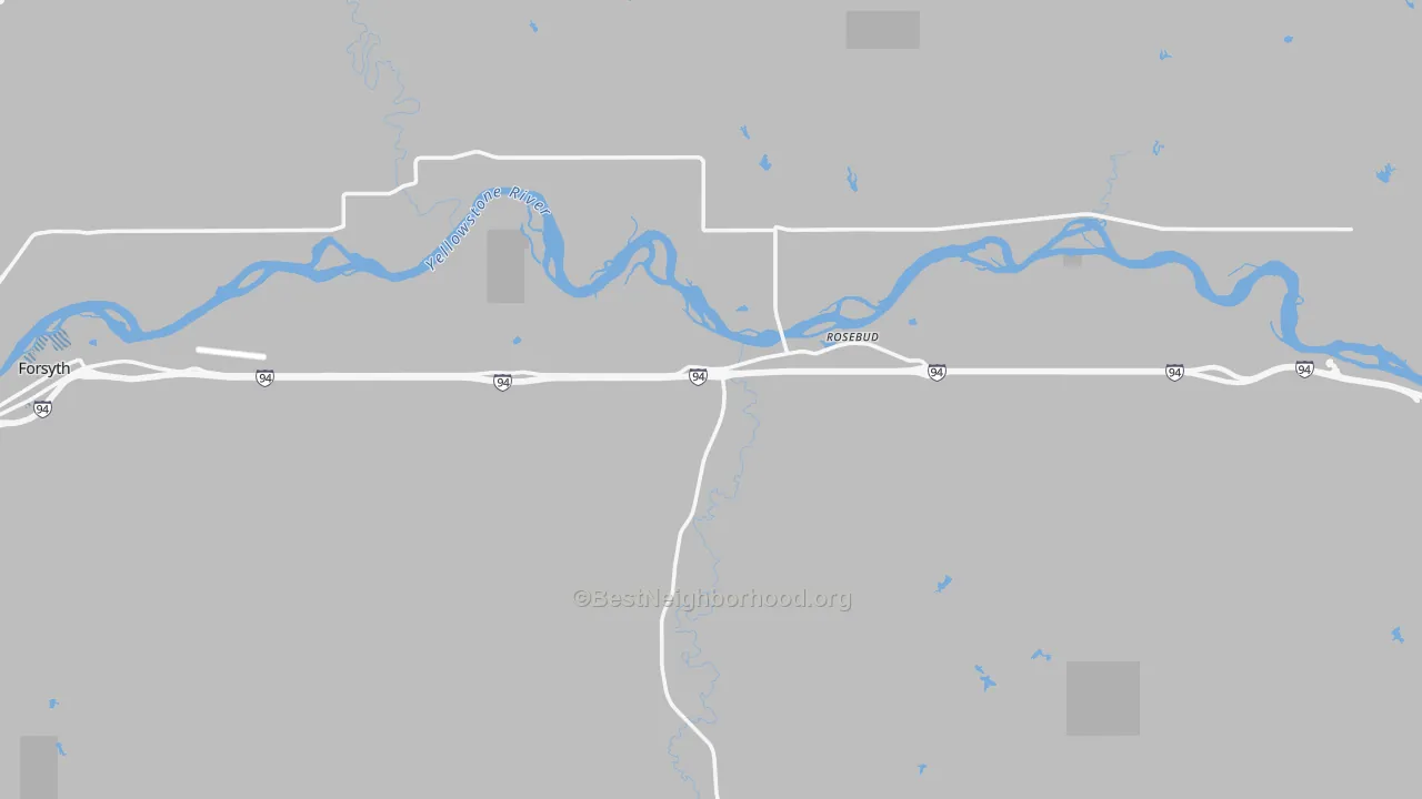 Transit Grade map of Rosebud, MT