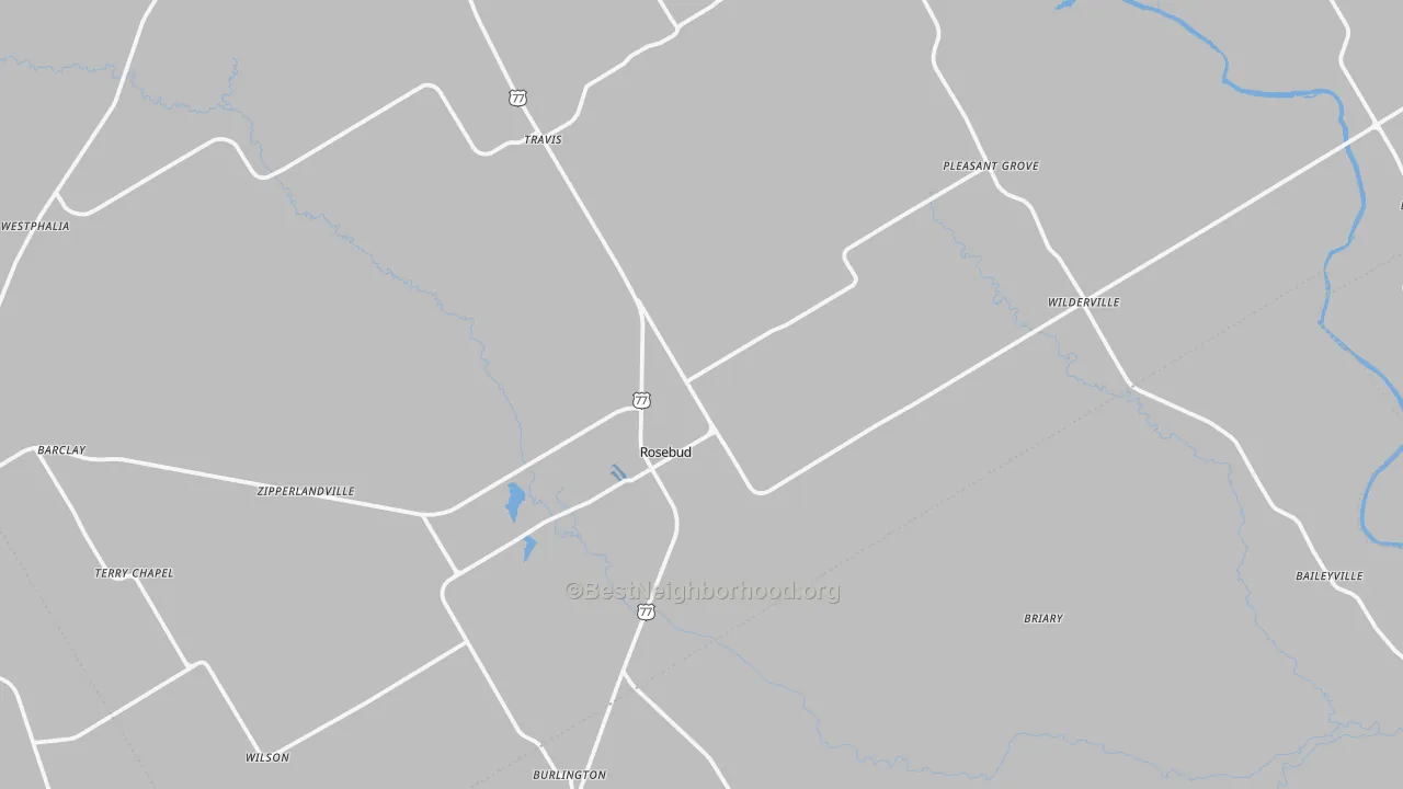 Transit Grade map of Rosebud, TX