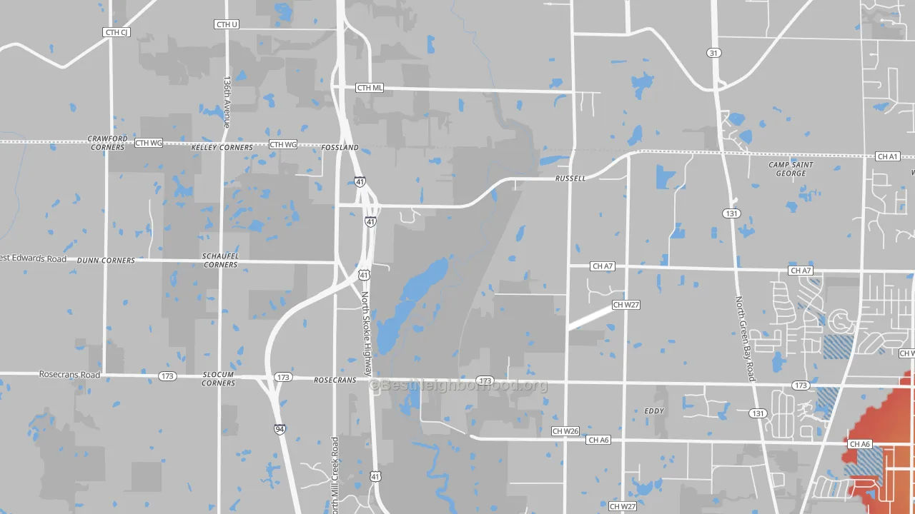 Transit Grade map of Rosecrans, IL