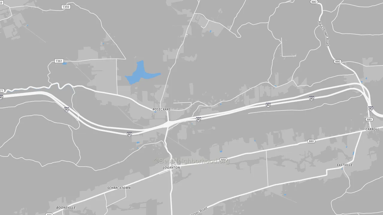 Transit Grade map of Rosecrans, PA