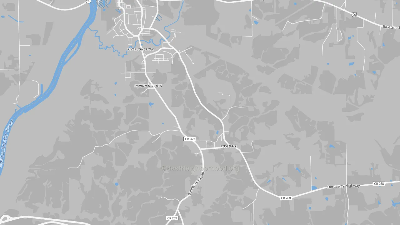 Transit Grade map of Rosedale, FL