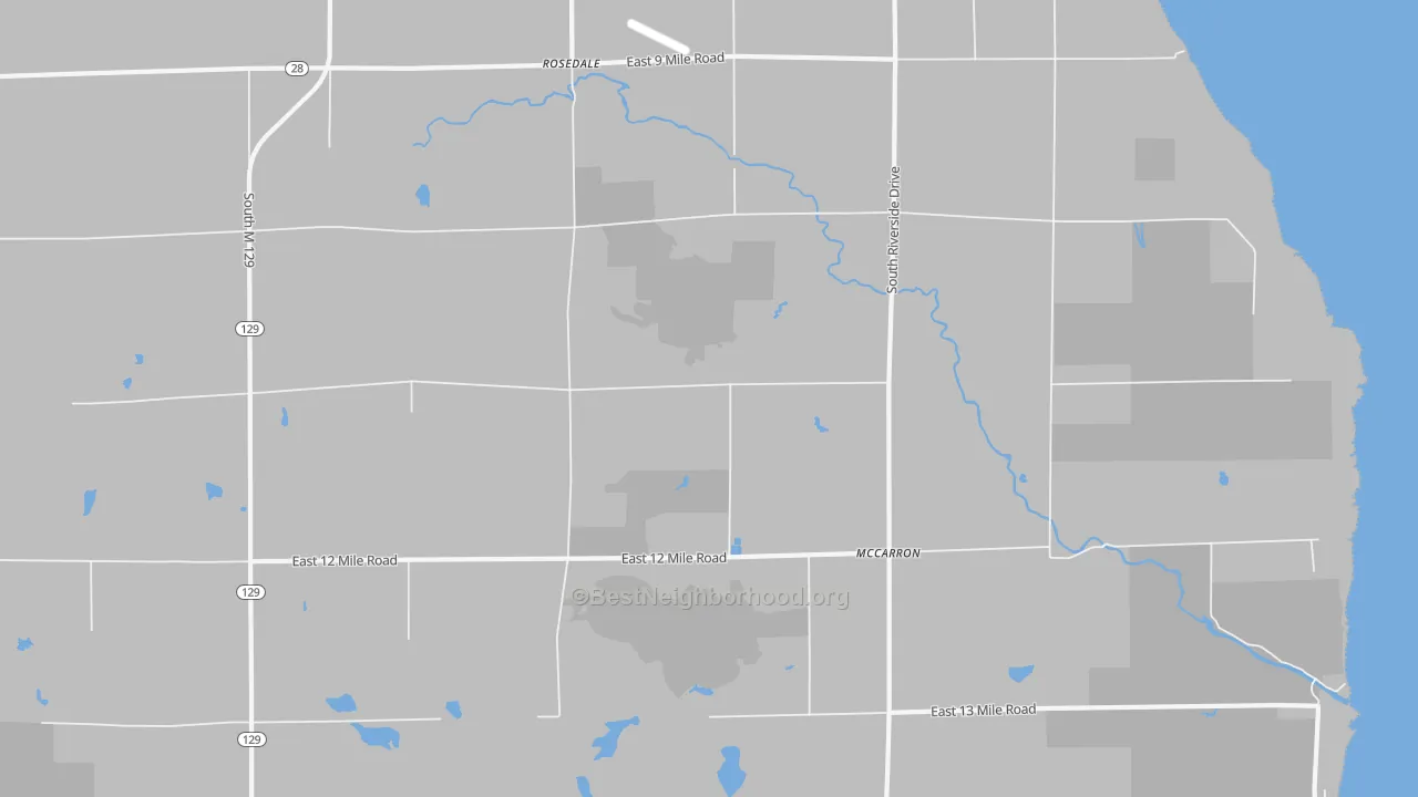 Transit Grade map of Rosedale, MI
