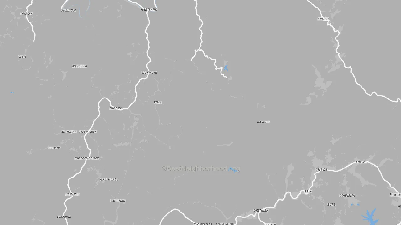Transit Grade map of Rosedale, WV