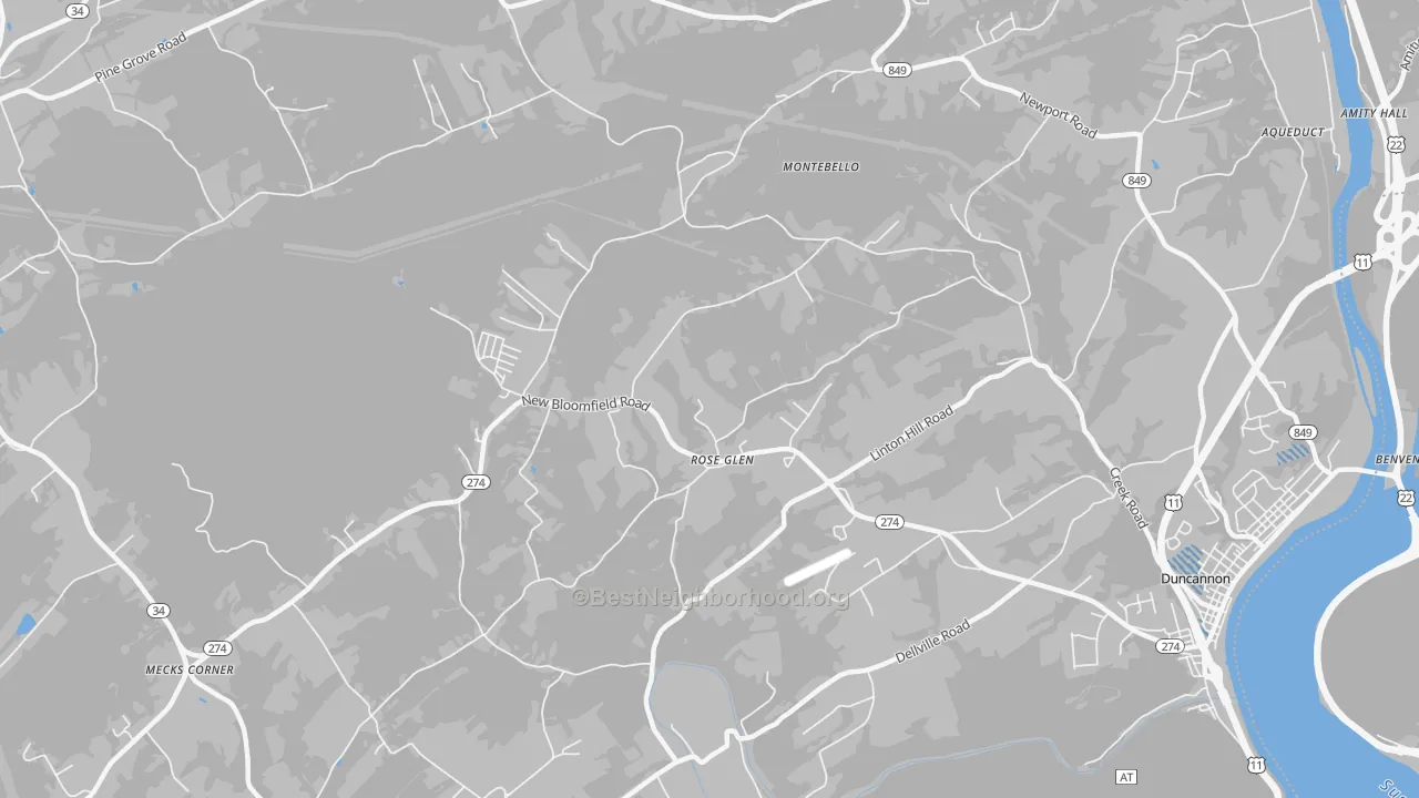 Transit Grade map of Roseglen, PA