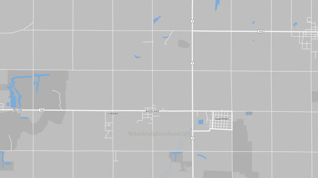 Transit Grade map of Roseland, KS