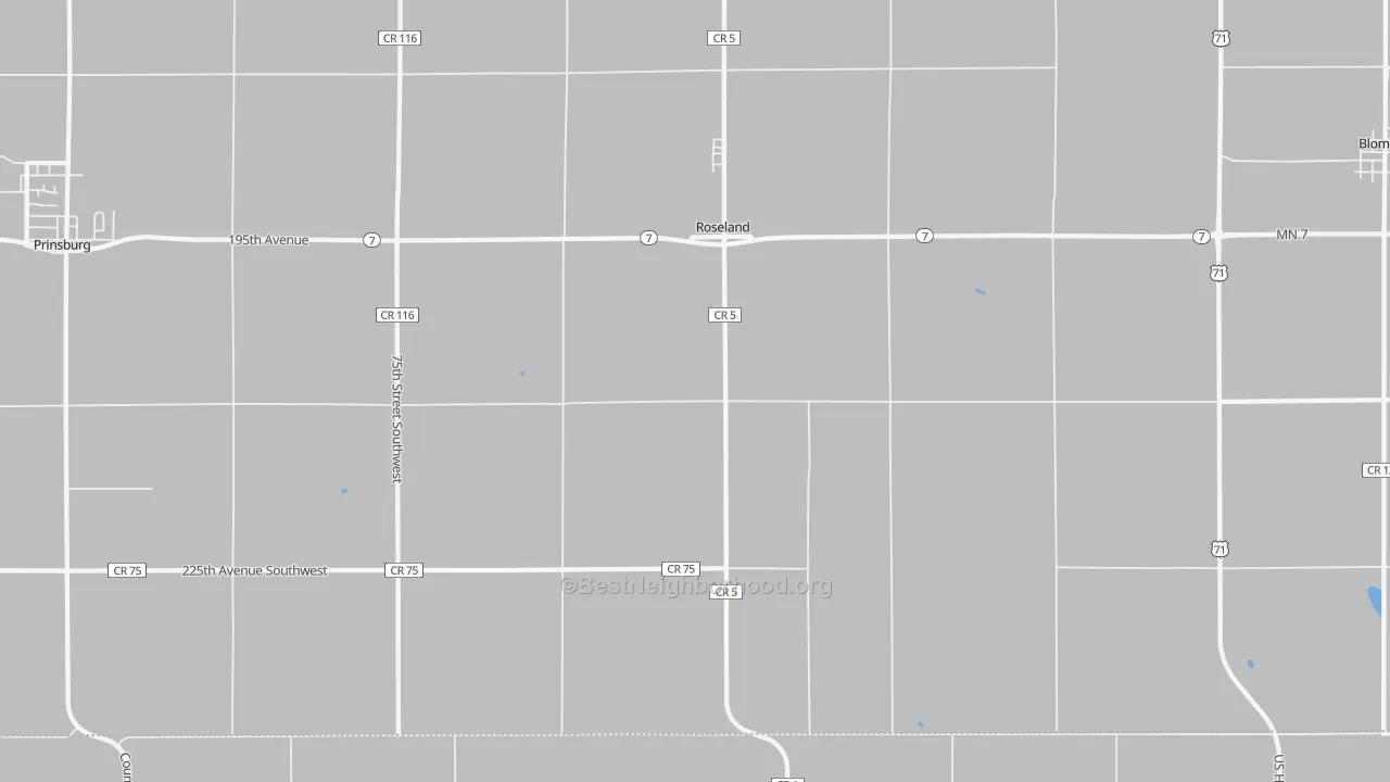 Transit Grade map of Roseland, MN