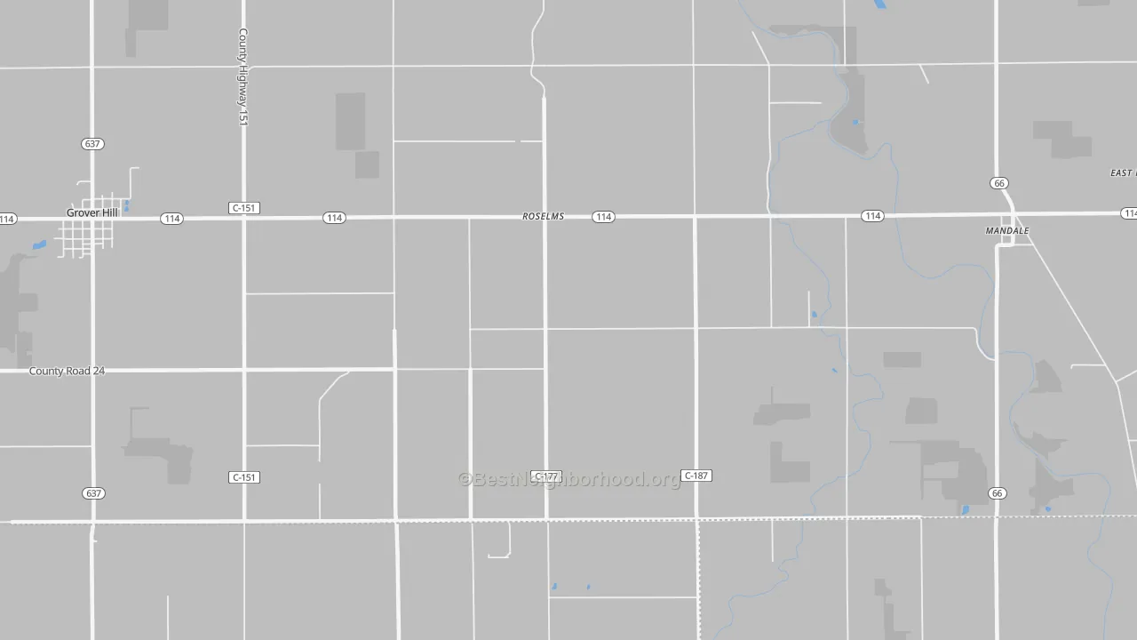 Transit Grade map of Roselms, OH