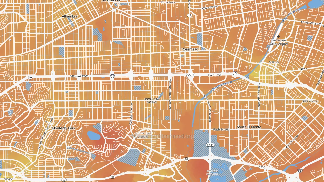 Transit Grade map of Rosemead, CA