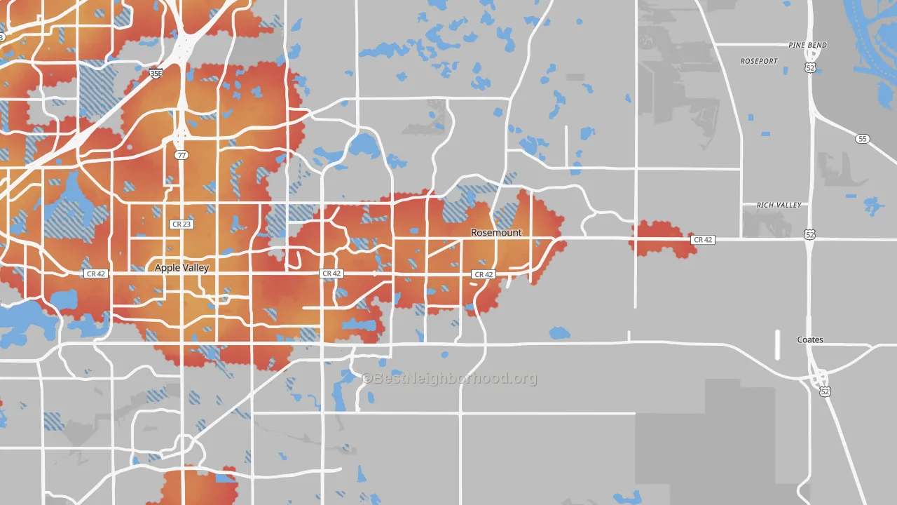 Transit Grade map of Rosemount, MN