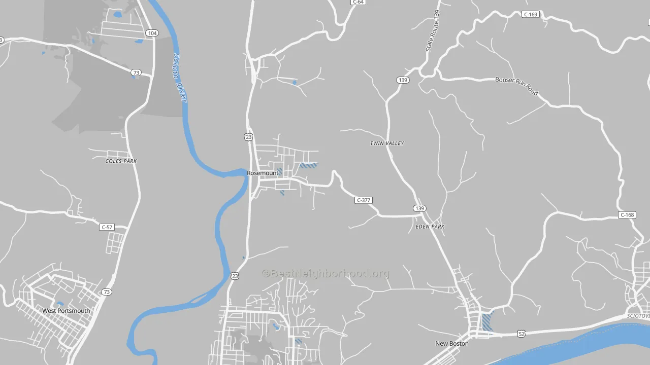 Transit Grade map of Rosemount, OH