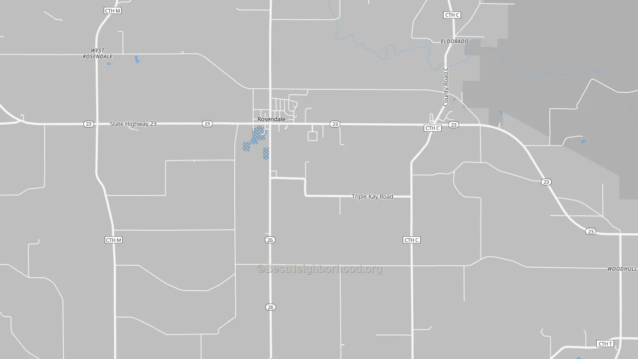 Transit Grade map of Rosendale, WI
