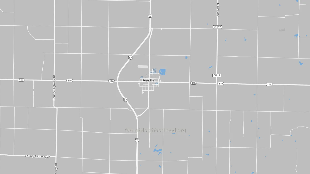 Transit Grade map of Roseville, IL