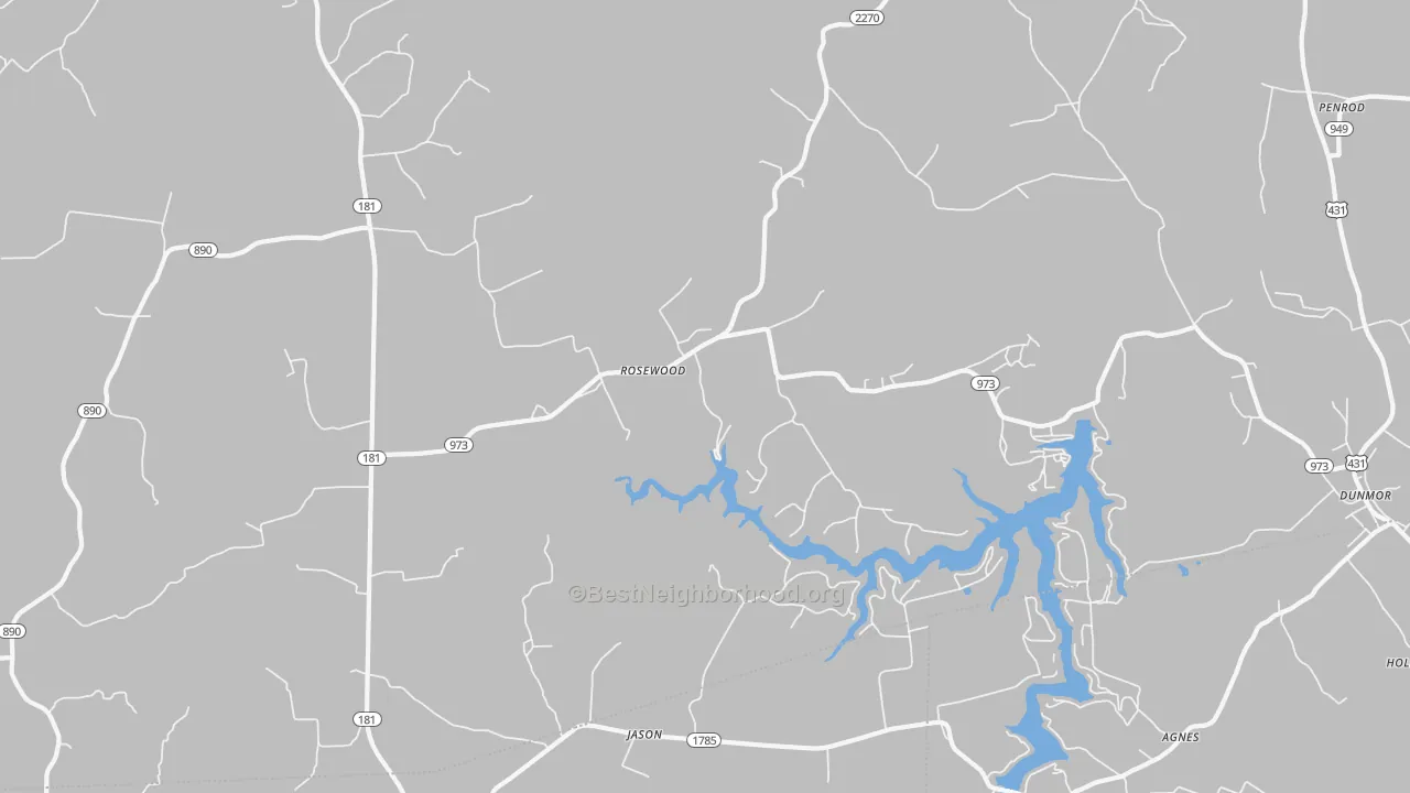 Transit Grade map of Rosewood, KY