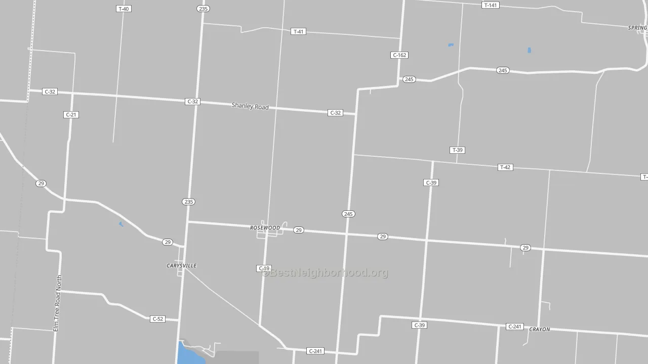 Transit Grade map of Rosewood, OH