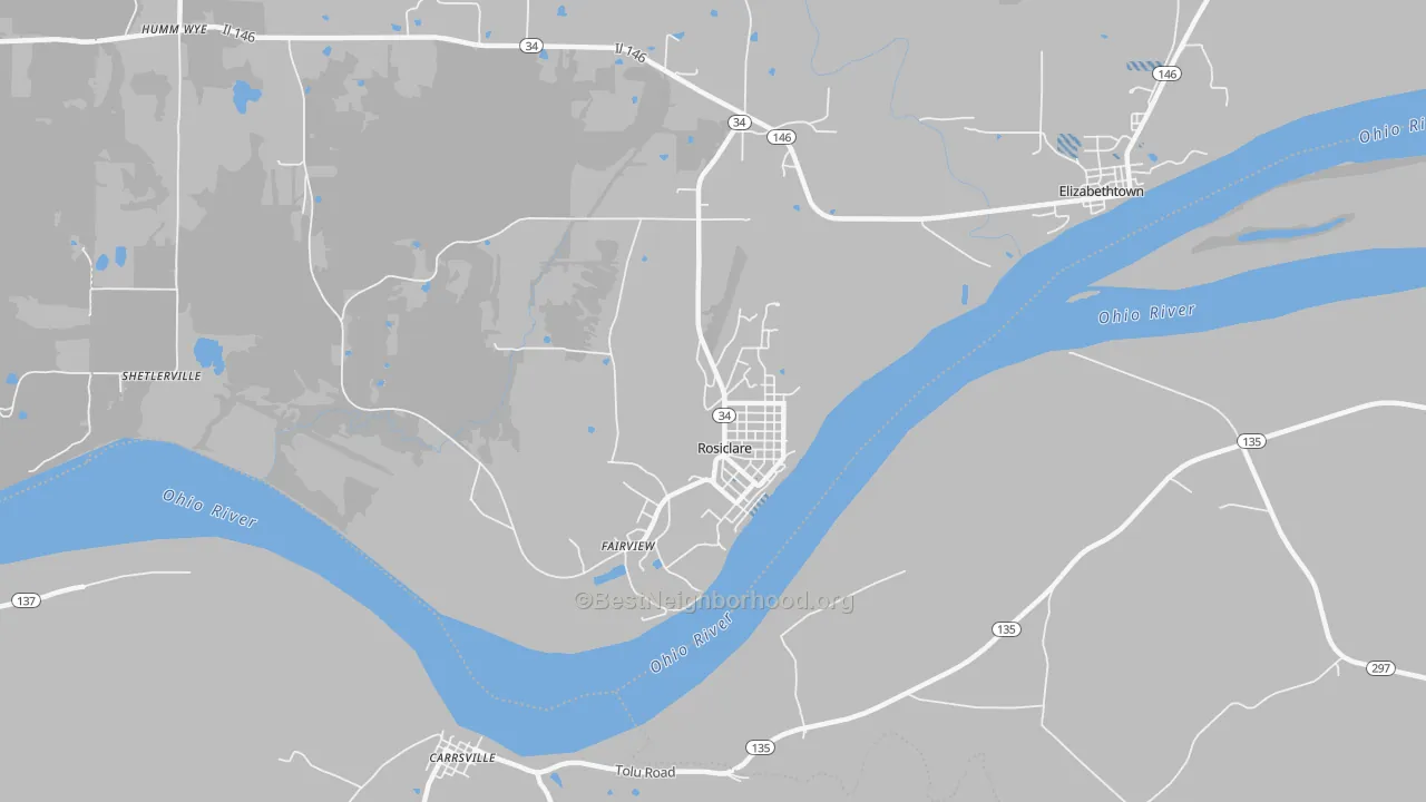 Transit Grade map of Rosiclare, IL