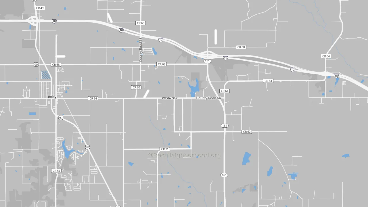 Transit Grade map of Rosinton, AL