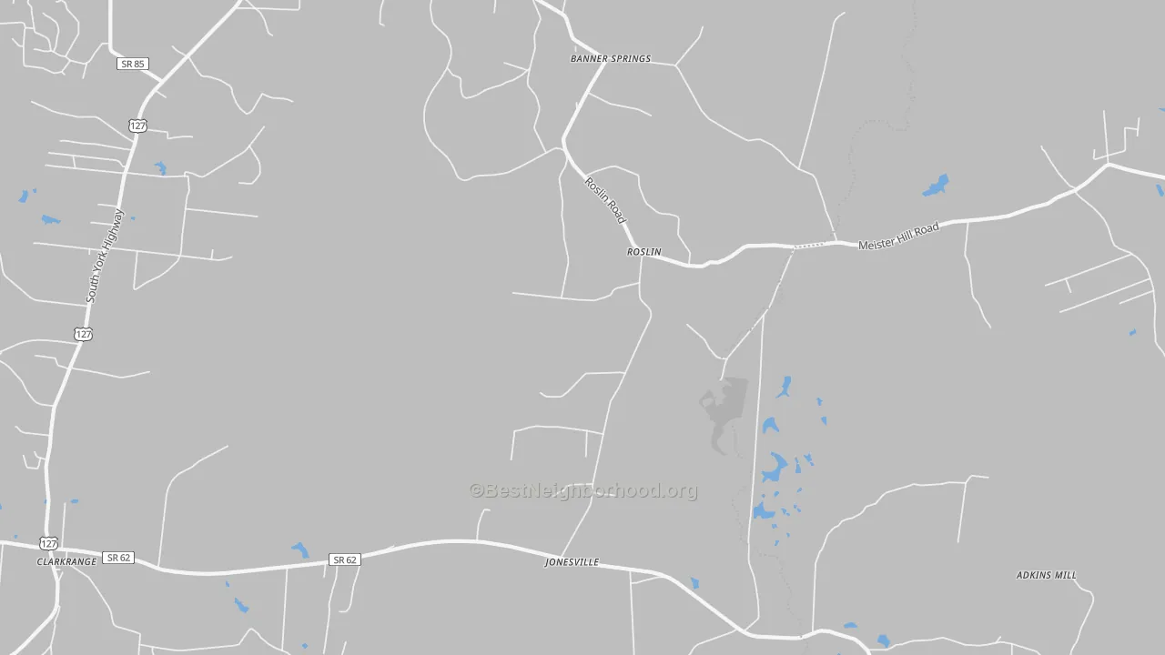 Transit Grade map of Roslin, TN
