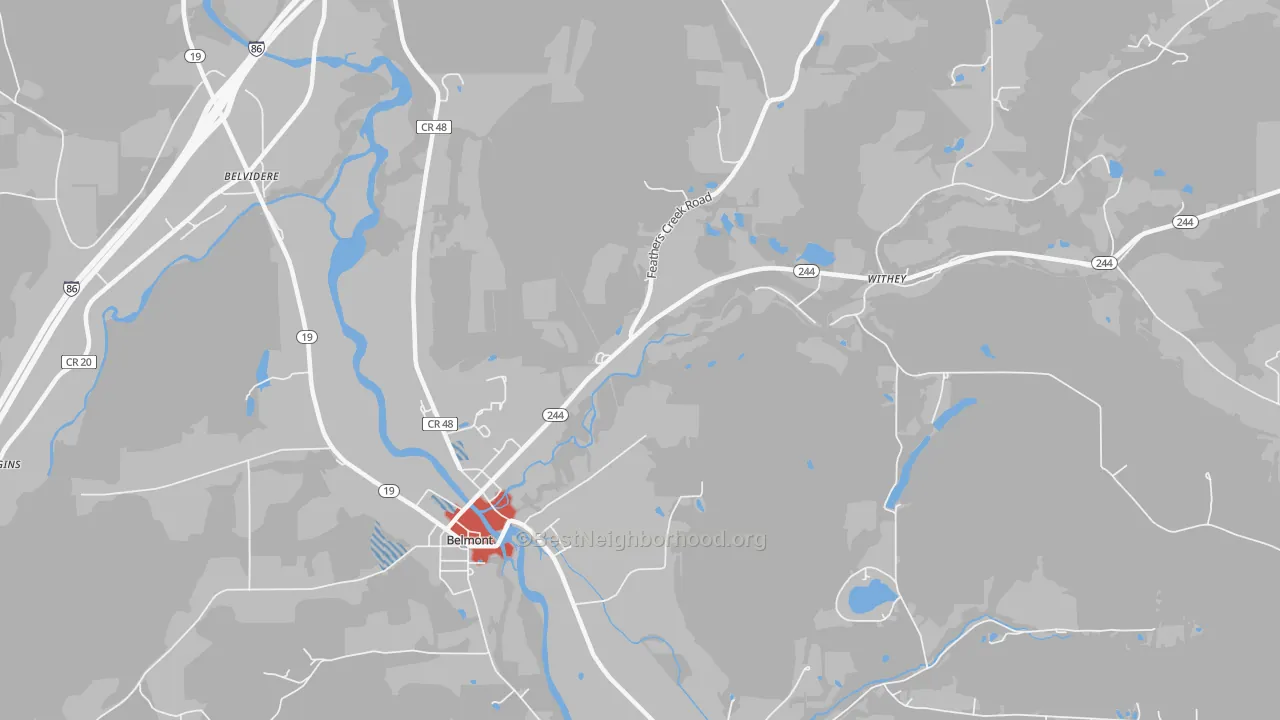 Transit Grade map of Rossburg, NY