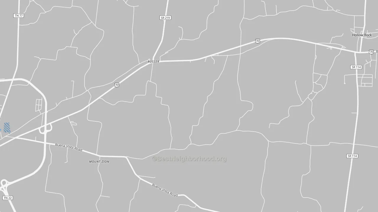 Transit Grade map of Rosser, TN