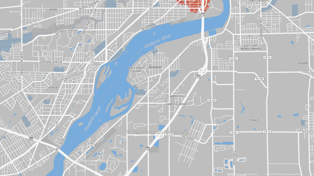 Transit Grade map of Rossford, OH