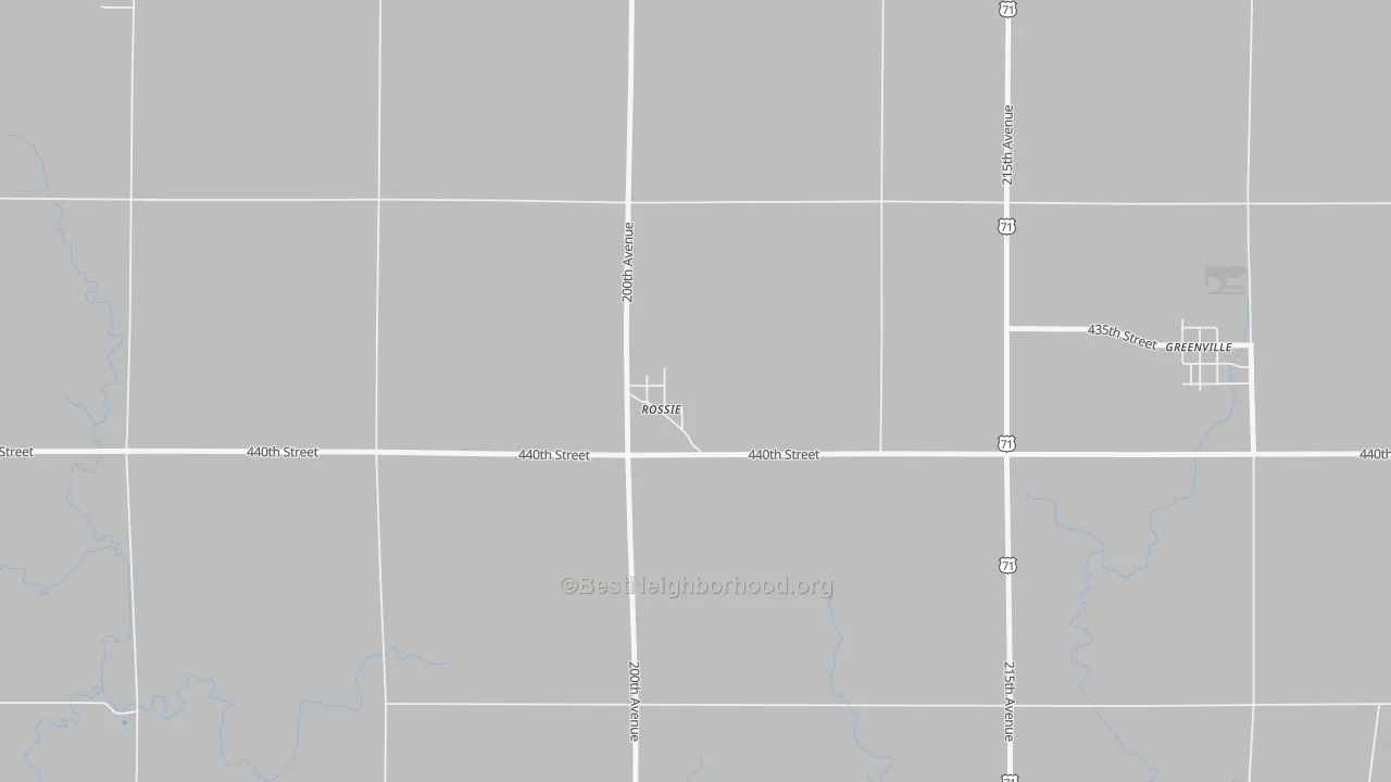 Transit Grade map of Rossie, IA