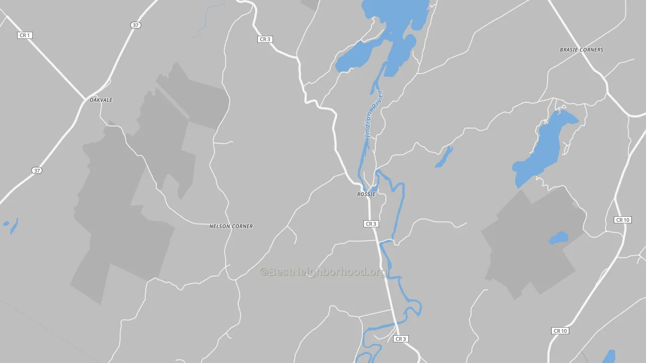 Transit Grade map of Rossie, NY