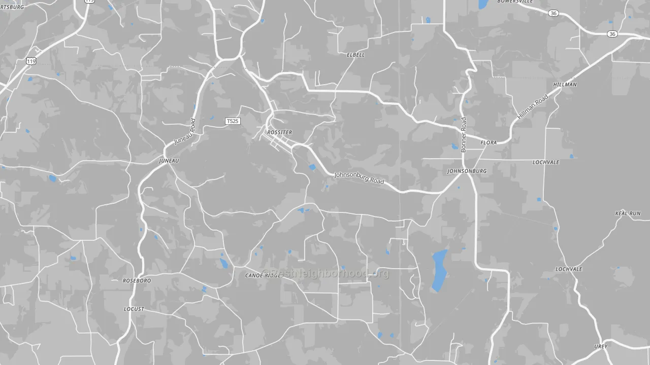 Transit Grade map of Rossiter, PA