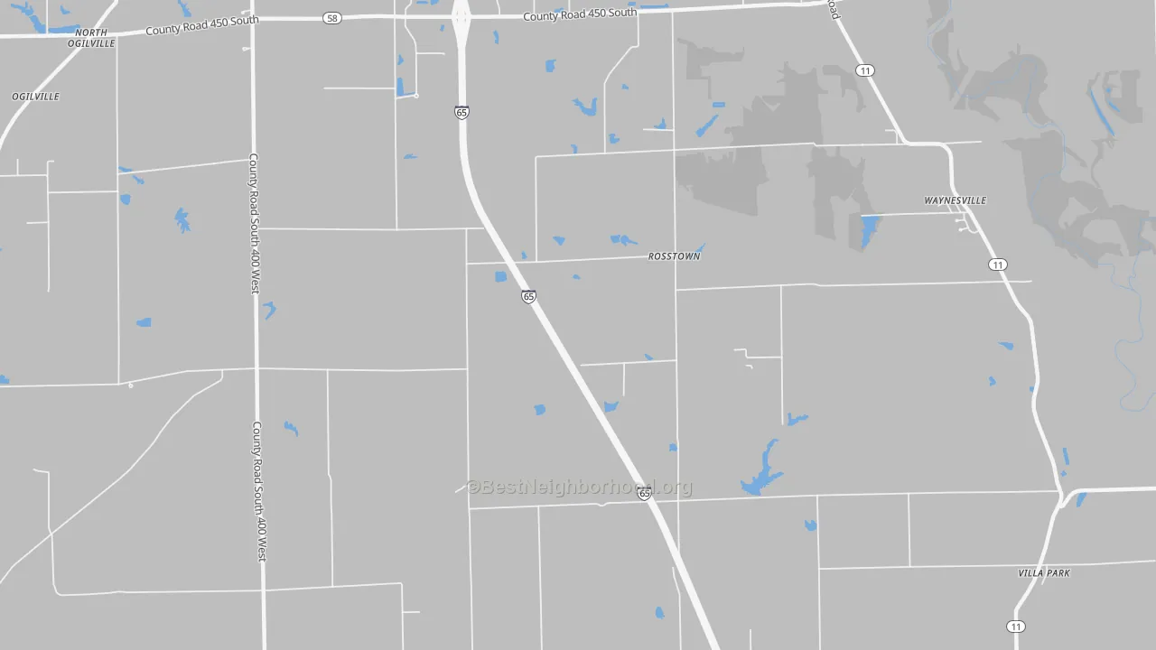 Transit Grade map of Rosstown, IN