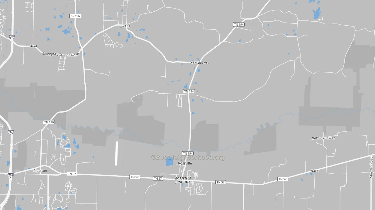 Transit Grade map of Rossville, TN