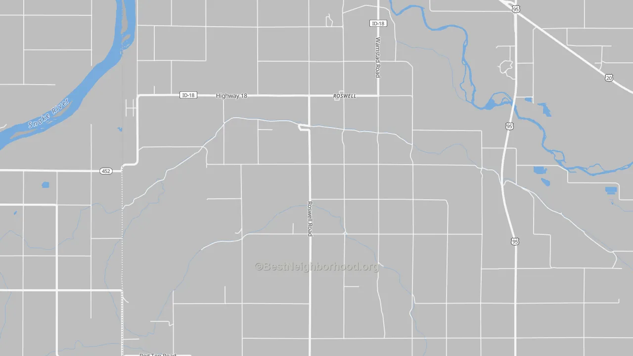 Transit Grade map of Roswell, ID
