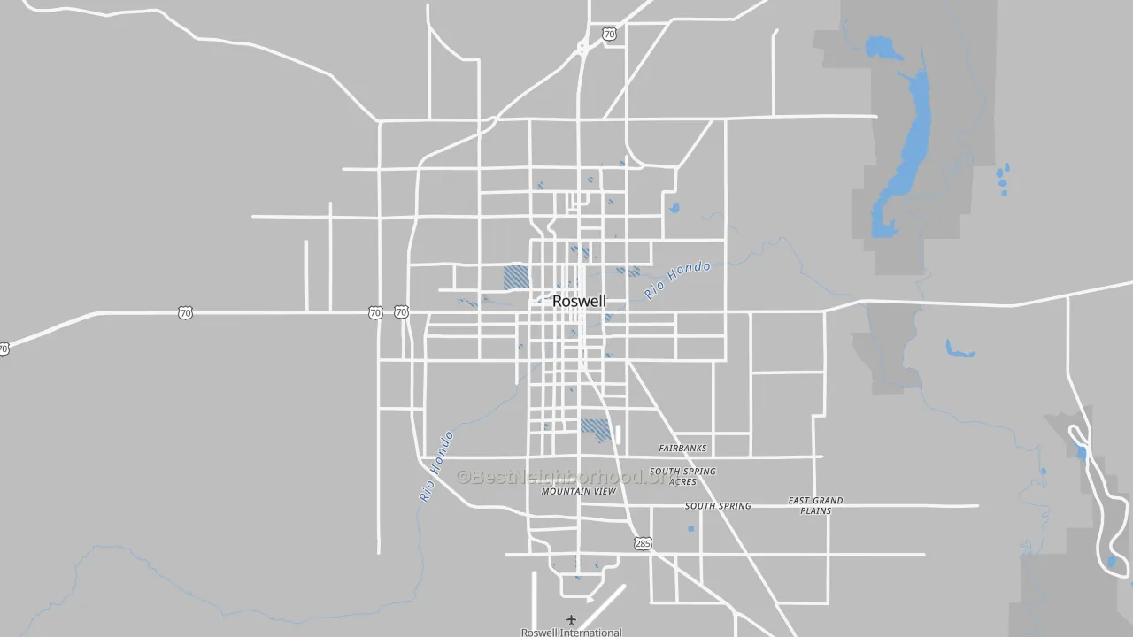 Transit Grade map of Roswell, NM