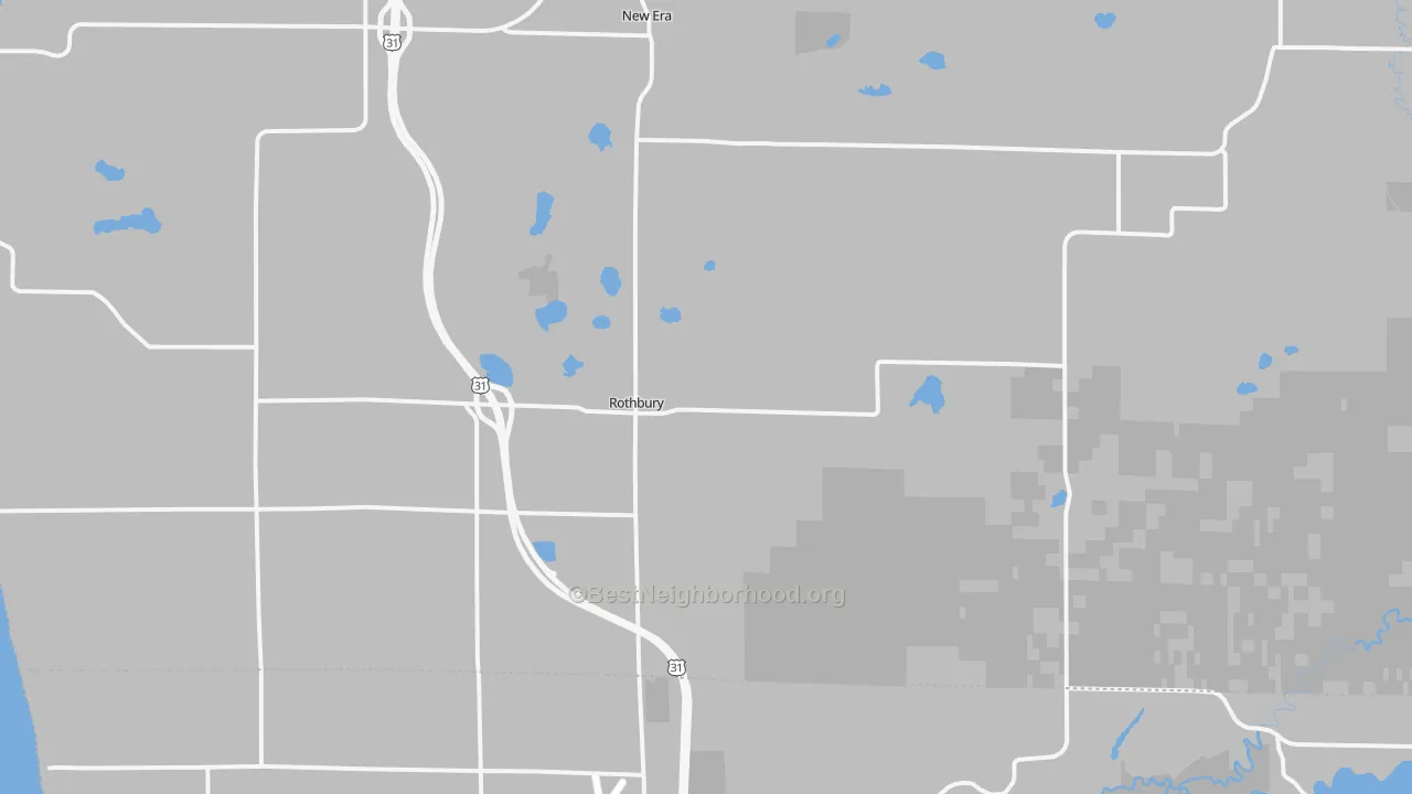 Transit Grade map of Rothbury, MI
