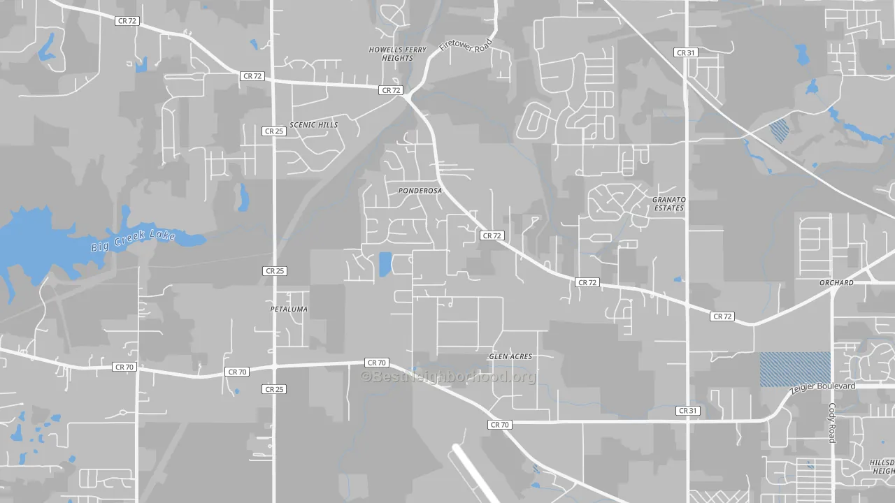 Transit Grade map of Rothfield, Semmes, AL