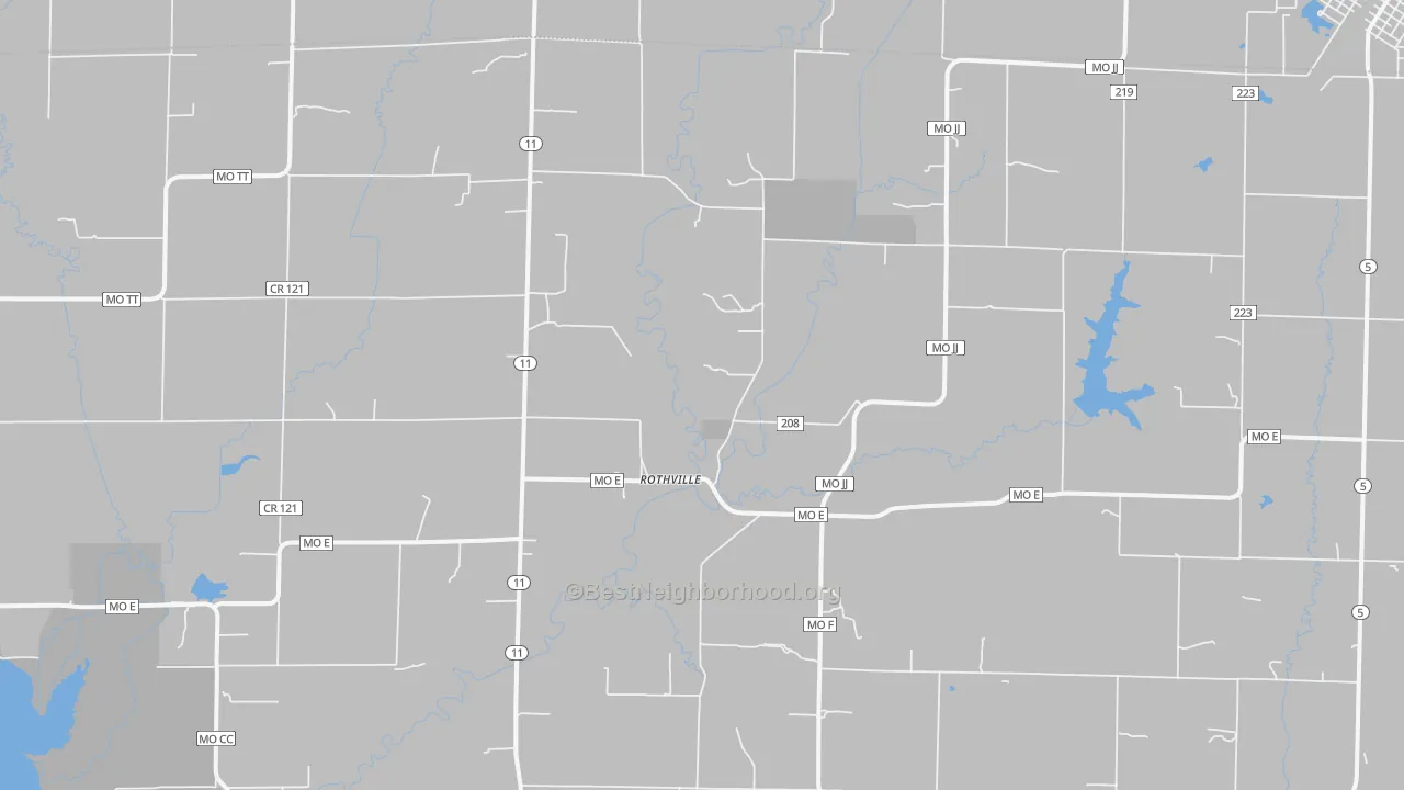 Transit Grade map of Rothville, MO