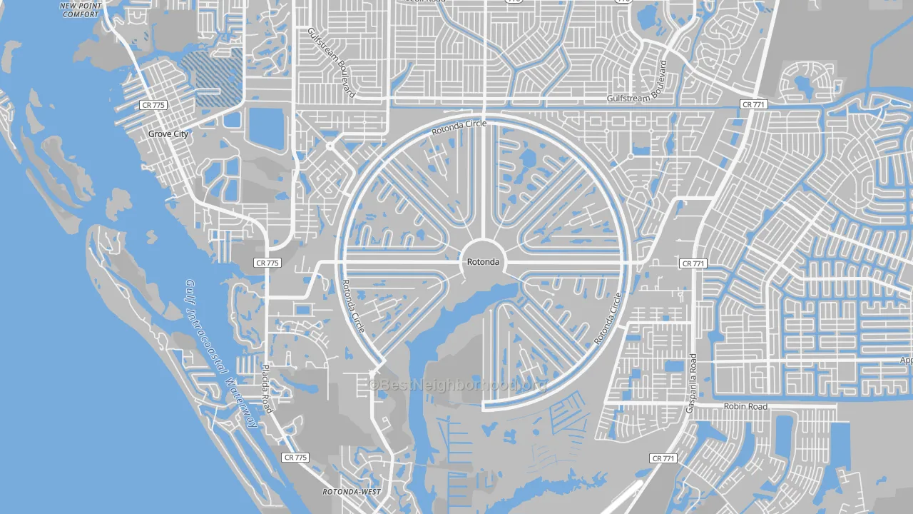 Transit Grade map of Rotonda, FL